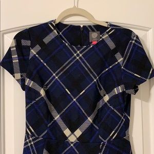 Plaid Vince Camino Fit and Flare Dress
